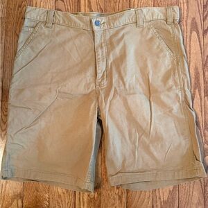 Carhartt Men's Size 40 Khaki Rugged Flex Relaxed Fit Canvas Work Shorts BS2514-M